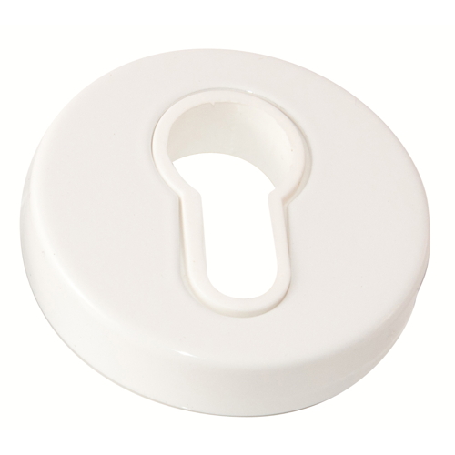 Paire de rosaces Ø52 en aluminium laqué blanc clé