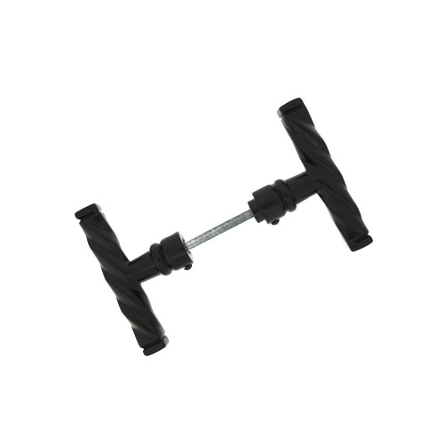 Bouton double torsadé fer noir carré 6 et carré 7