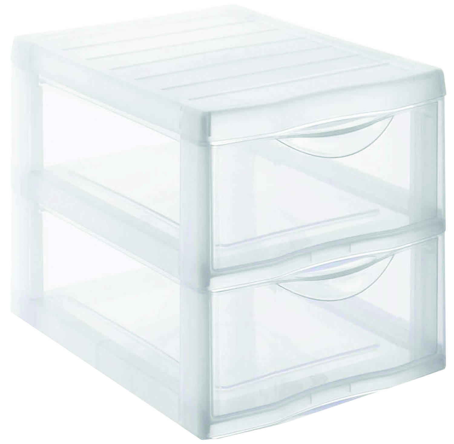 Tour de rangement Orgamix 2 tiroirs transparent - SUNDIS