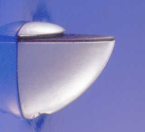 Equerre crocodile cristal chromée x2