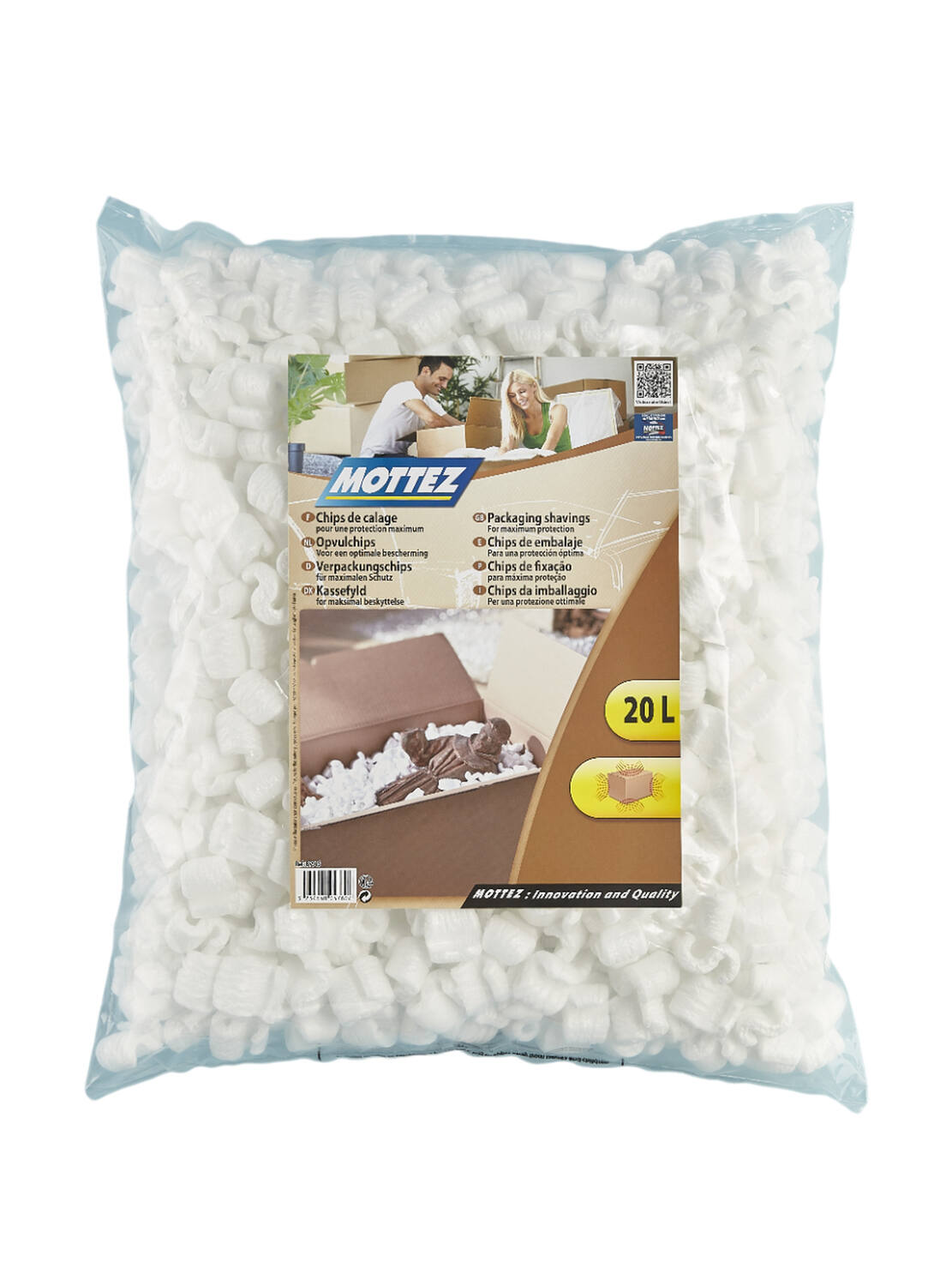 Sac de 20 litres de chips de calage