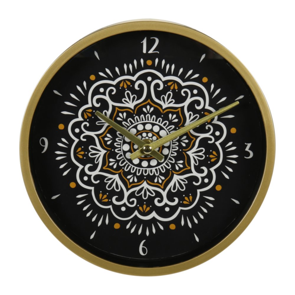 Horloge plastique Mandala Ø20 cm - OSTARIA