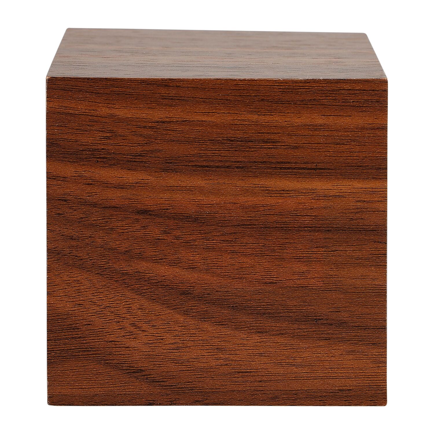 Réveil digital cube 8 x 8 cm effet bois - OSTARIA