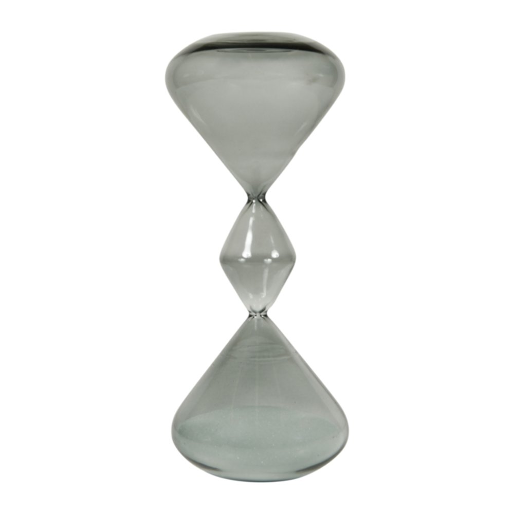 Sablier décoratif Rétro Ø8,5 x H21 cm verre gris - OSTARIA 
