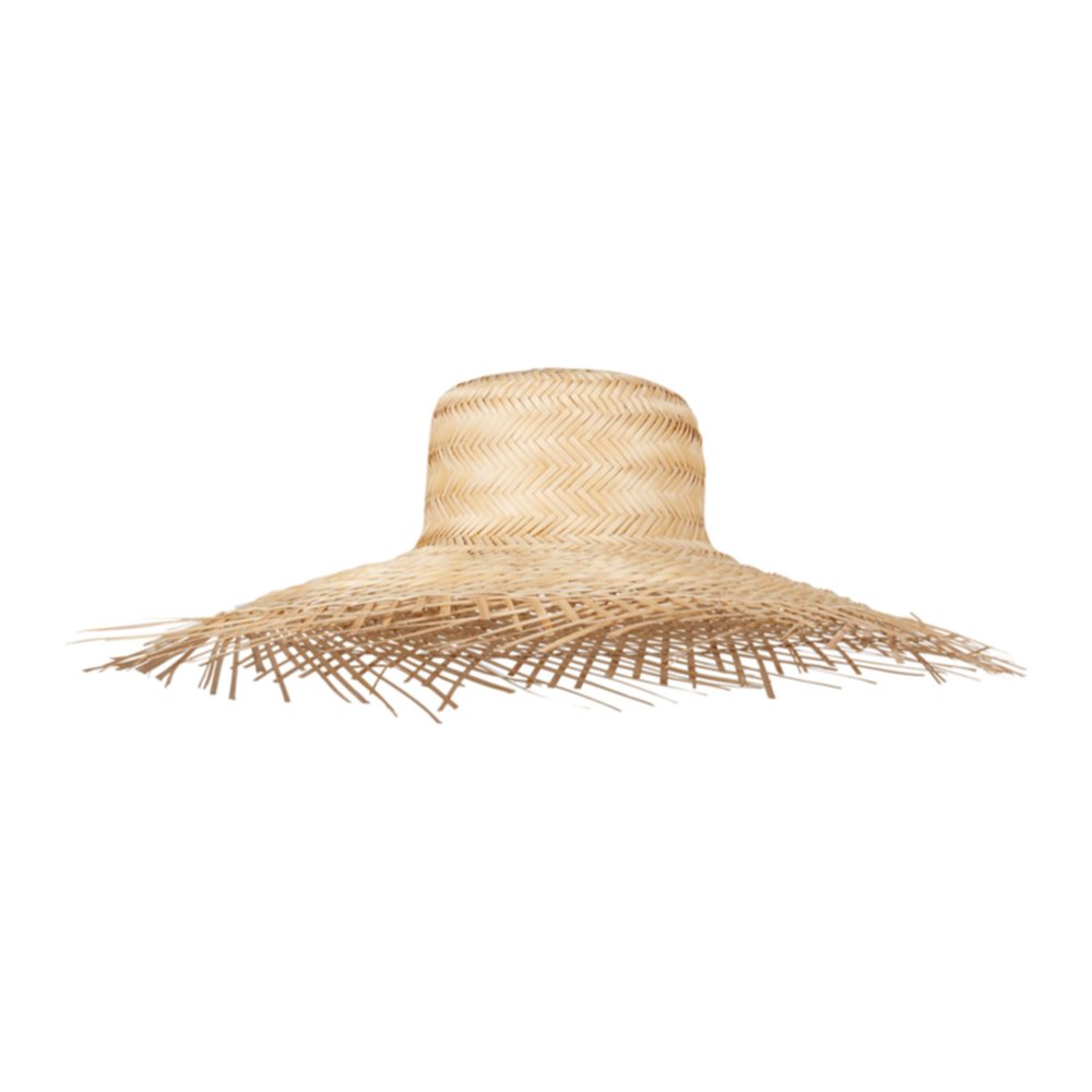 Suspension Non Elec Chapeau Bambou Panama Naturelle 15x55x55cm
