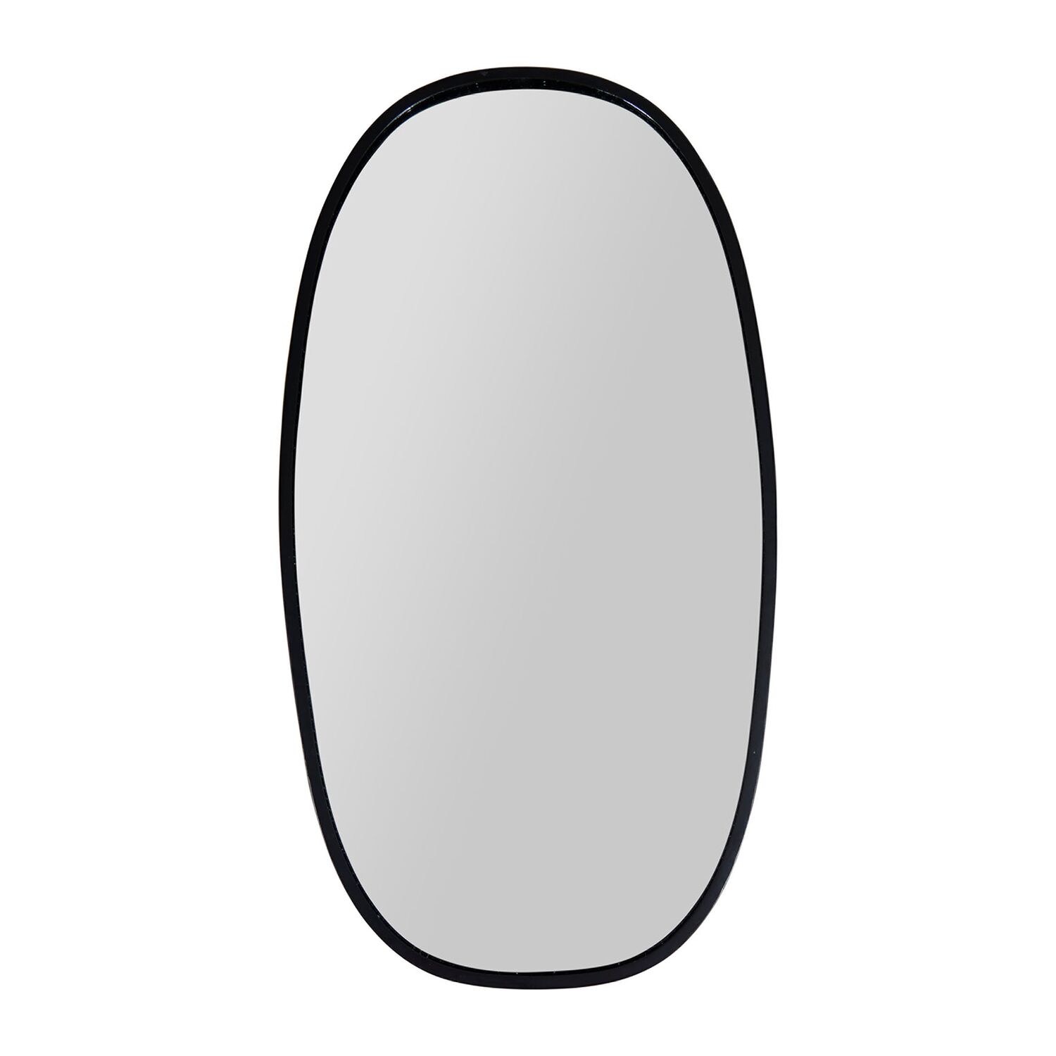 Miroir Ovoide Noir métal 28,5x53cm