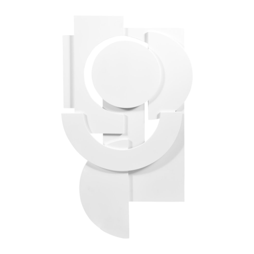 Décoration murale Abstrait 40 x 70 cm bois blanc 2 assortis - OSTARIA