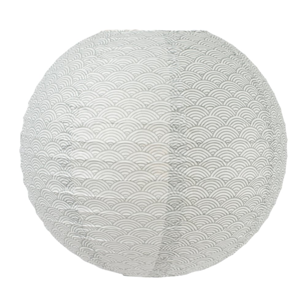 Boule japonaise blanche mandarin gris Ø35 cm - OSTARIA