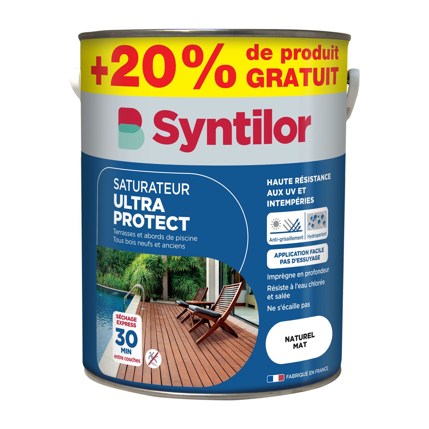 Saturateur Bois neuf Ultra Protect Naturel 5L+ 20% - SYNTILOR
