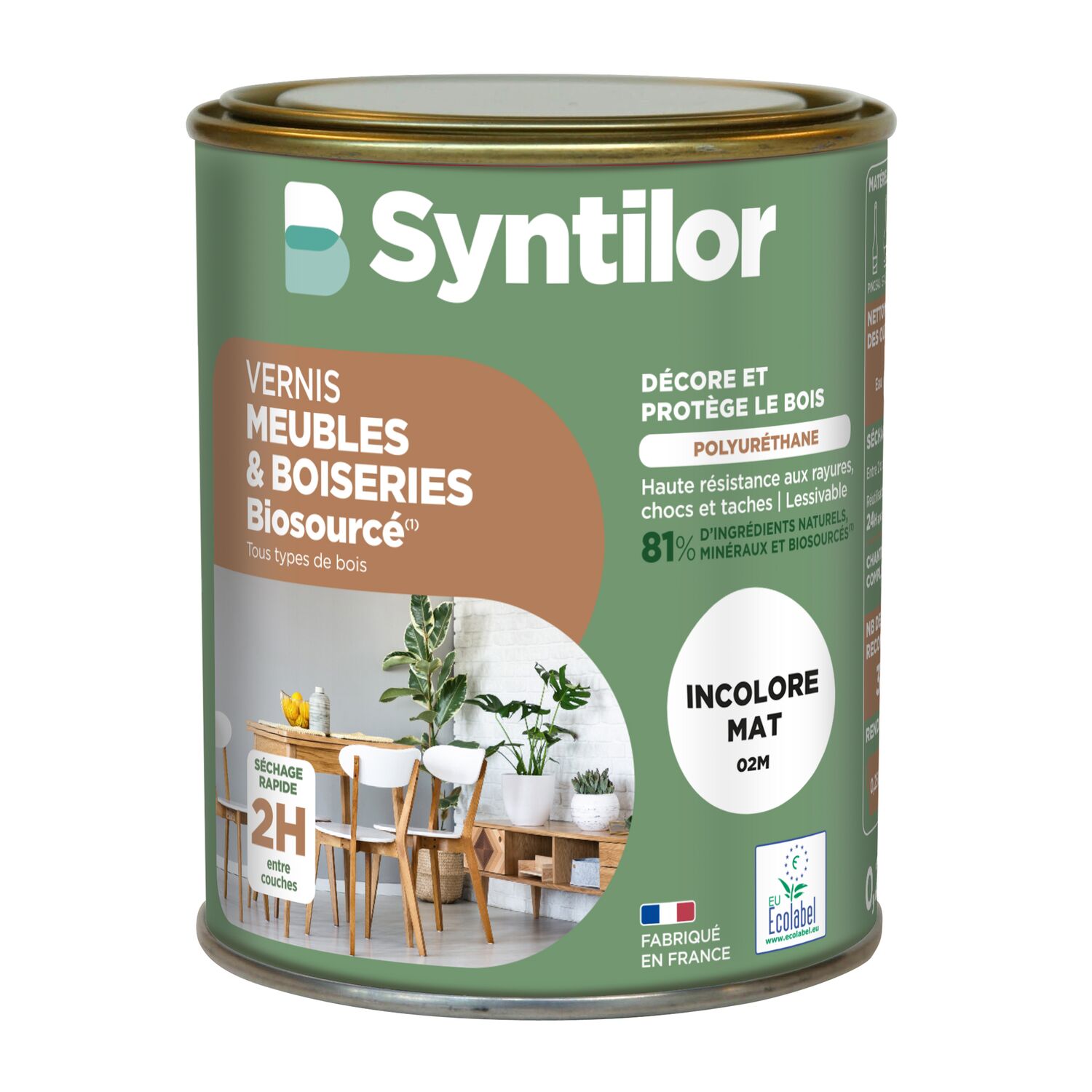 Vernis Meubles et Boiseries Biosourcé* Nature Protect® 0.25L incolore - SYNTILOR