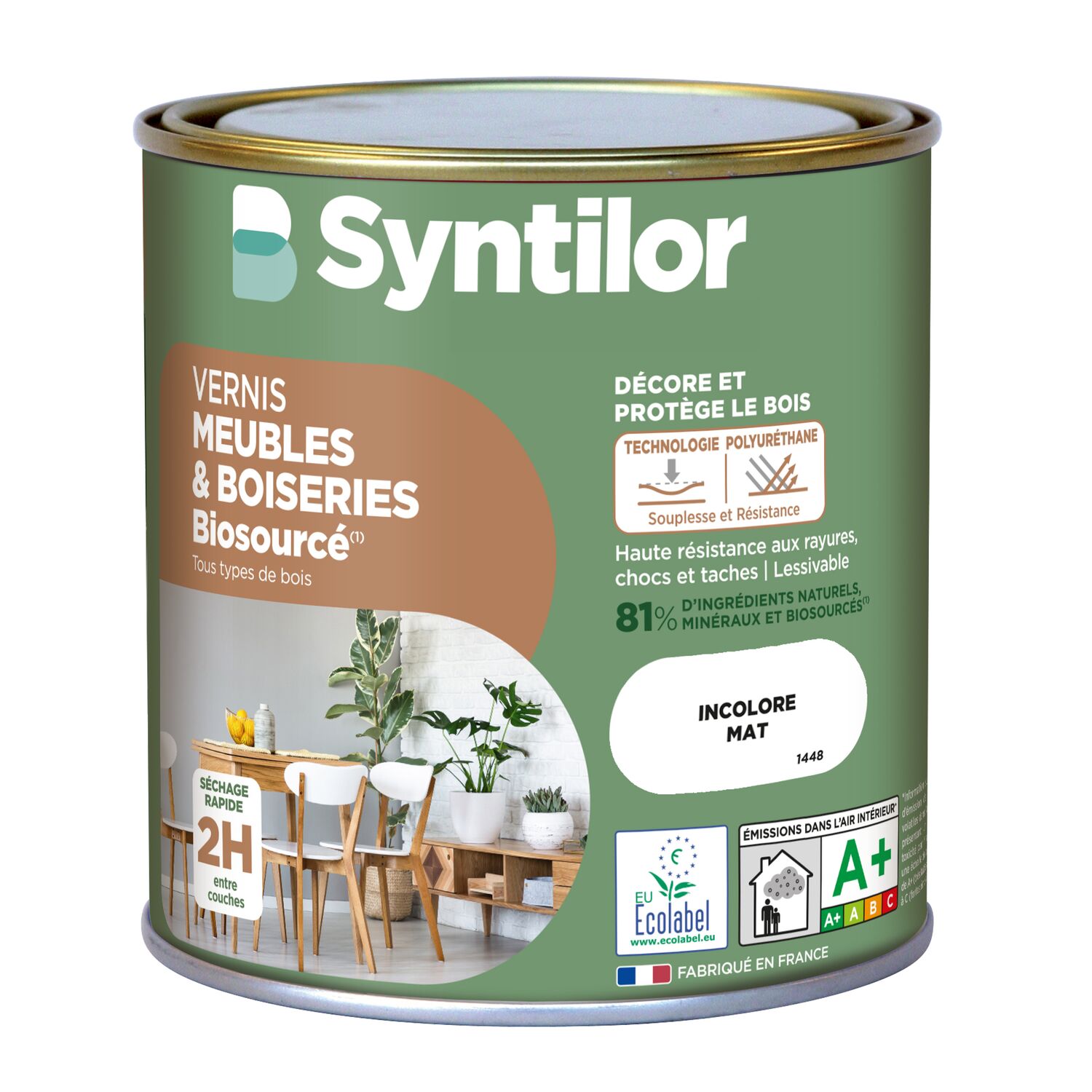 Vernis Meubles et Boiseries Biosourcé* Nature Protect® 0.5L Incolore - SYNTILOR