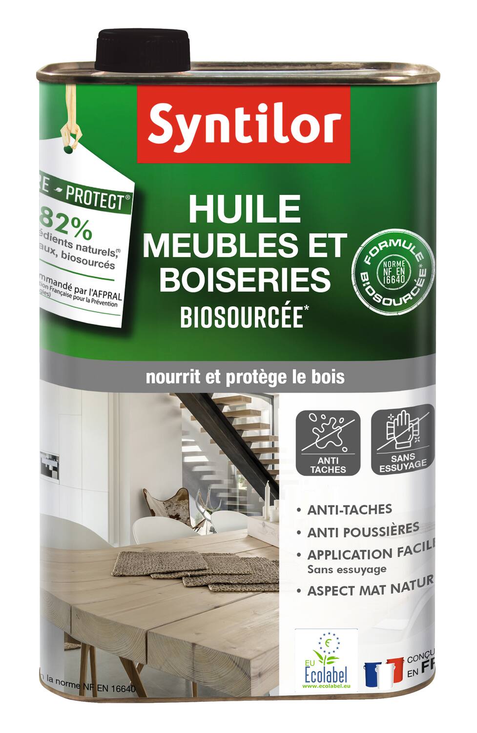 Huile pour meuble et boiserie Nature Protect Chêne 0,5L - SYNTILOR