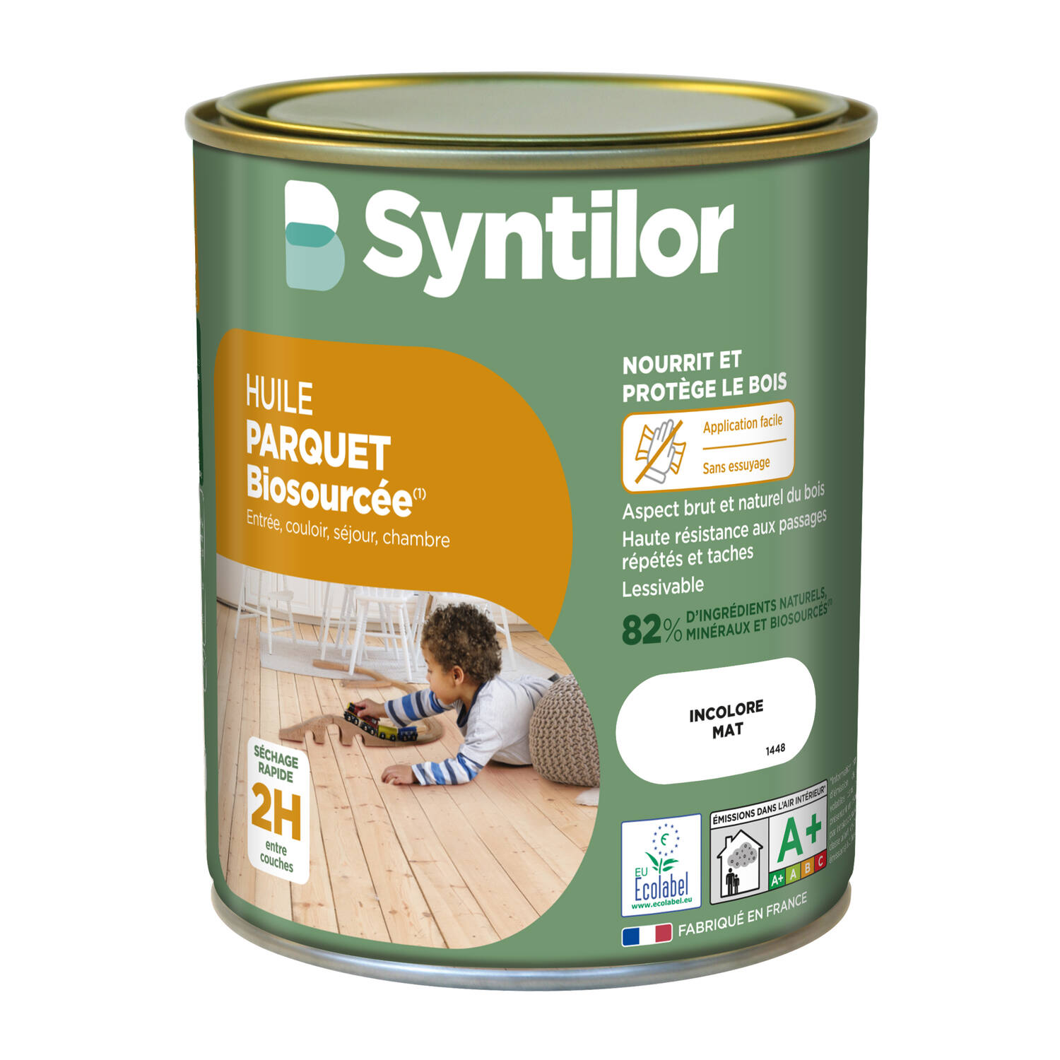 Huile Parquet biosourcée Nature Protect® Incolore 1L - SYNTILOR