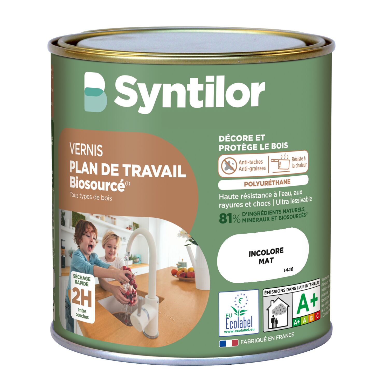 Vernis plan de travail biosourcé Nature Protect® 0.5L Incolore mat - SYNTILOR