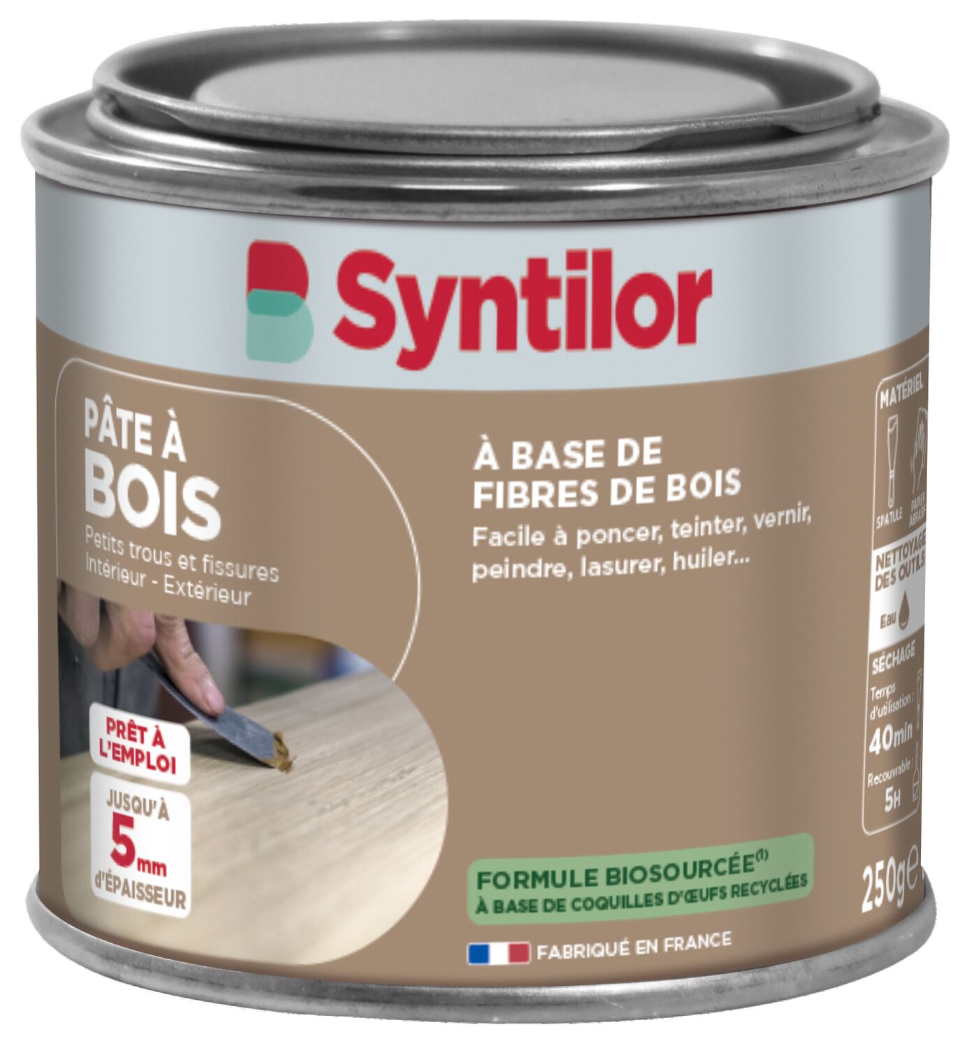 Pâte à bois biosourcée chêne doré 250gr - SYNTILOR