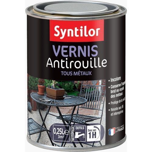 Vernis antirouille tous métaux 0,25L brillant