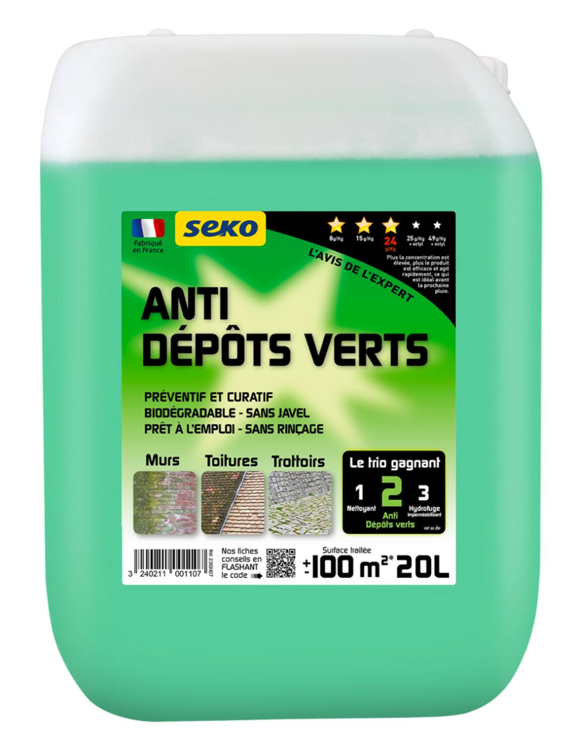 Anti-dépôts verts standard 20l seko