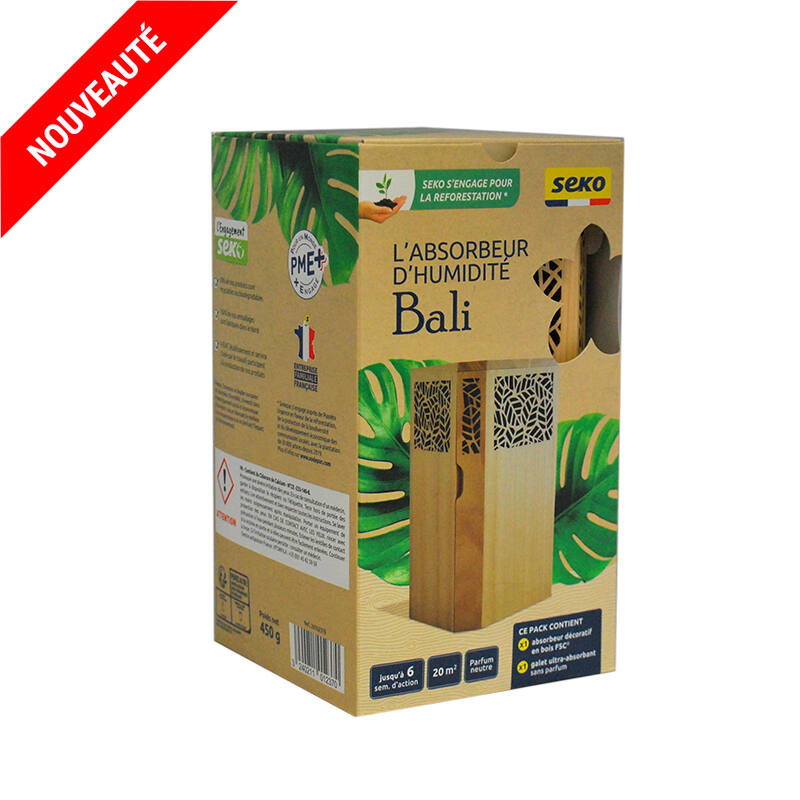 Absorbeur en bois Bali + 1 recharge neutre 450gr - SEKO