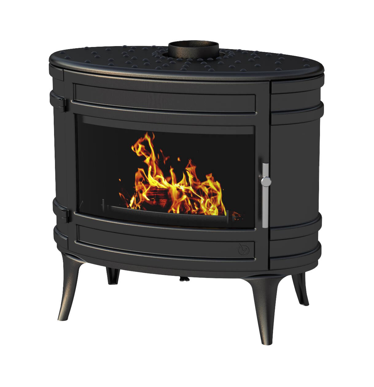 Poêle à bois fonte Mandor 8-18kW Bûches 66cm - INVICTA
