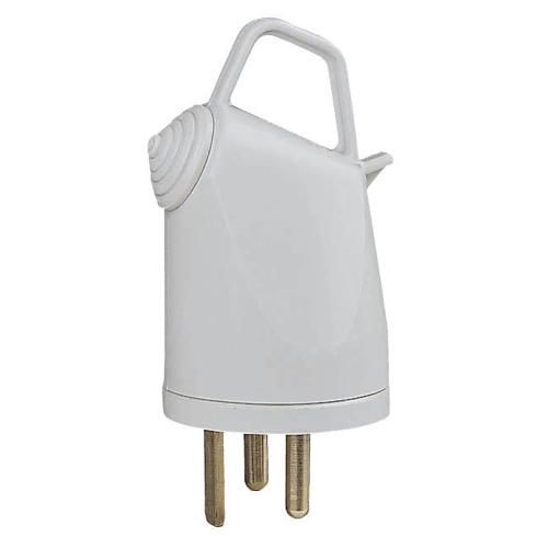 Fiche mâle Plexo 20A 2 pôles + terre IP44 avec anneau à sort