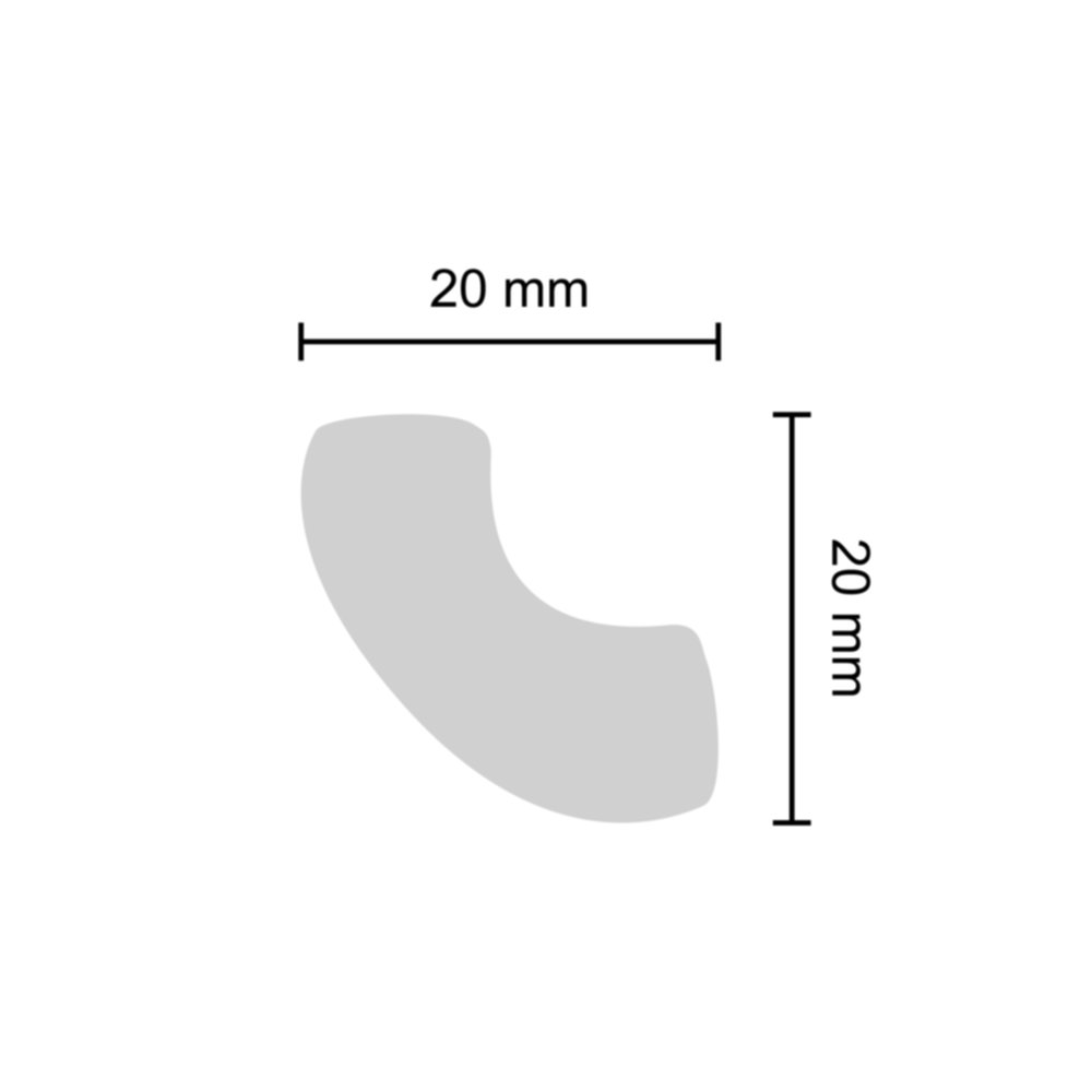Moulure de mur H15 20/20 2 m blanc - DECOSA