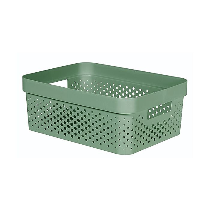 Bac de rangement recyclé 11L Infinity vert - ALLIBERT