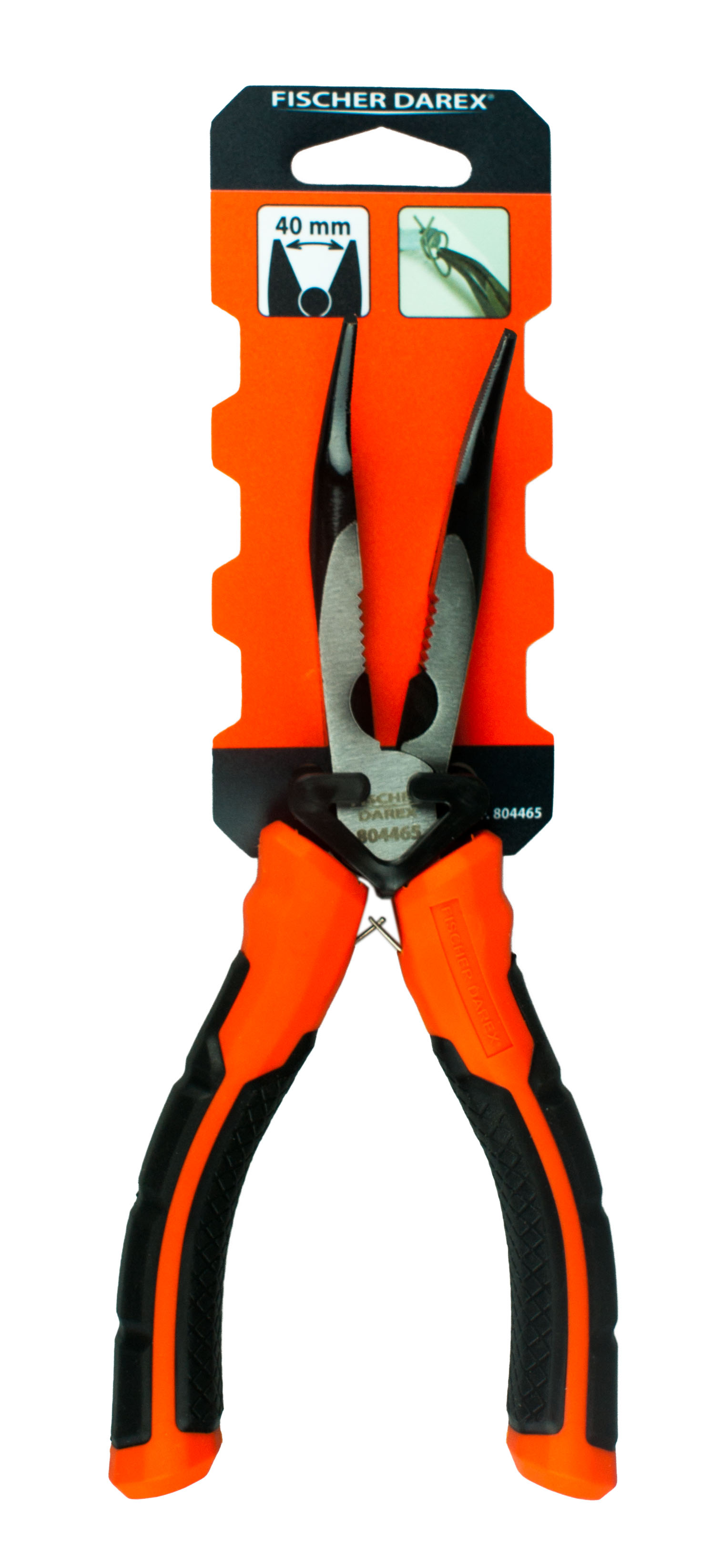 Pince long bec 1/2rd coude 200mm