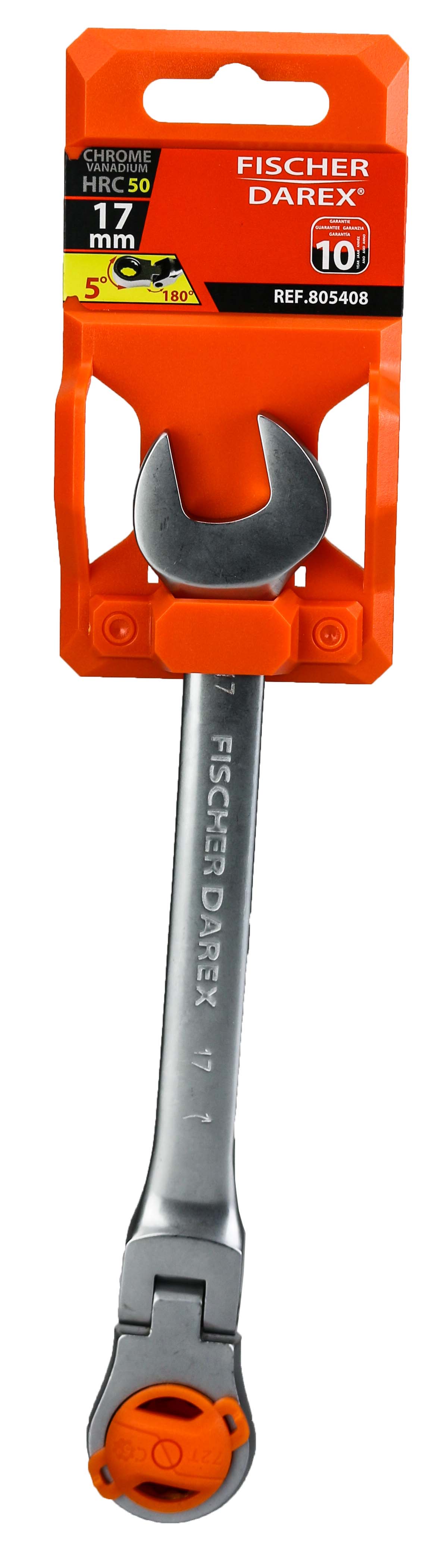 Clé mixte à cliquet flexible 17mm