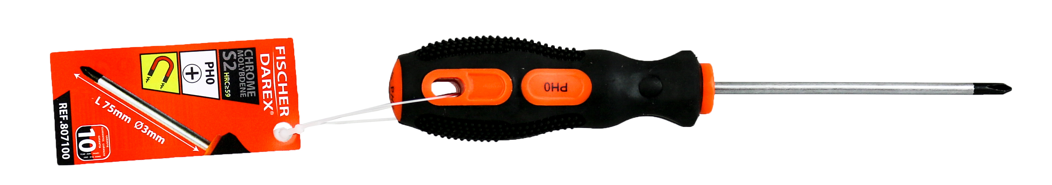Tournevis cruciforme s2 ph0 xl75mm d3mm
