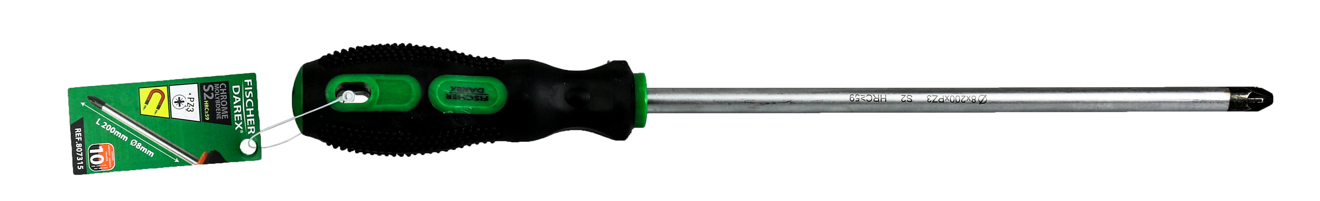 Tournevis cruciforme s2 pz3 xl200mm d8mm