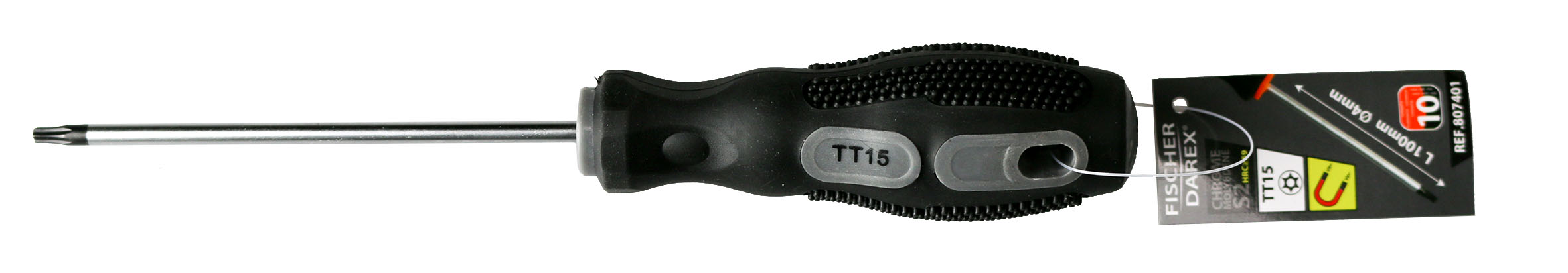 Tournevis cruciforme s2 tt15 xl100mm d4mm