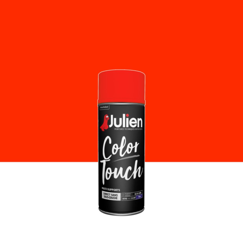 Peinture aérosol Multi-supports Color Touch Fluo Fluo Orange 400ml - JULIEN