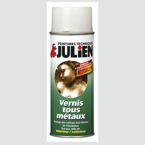 Peinture aérosol vernis tous métaux neufs ou anciens 400ml - JULIEN