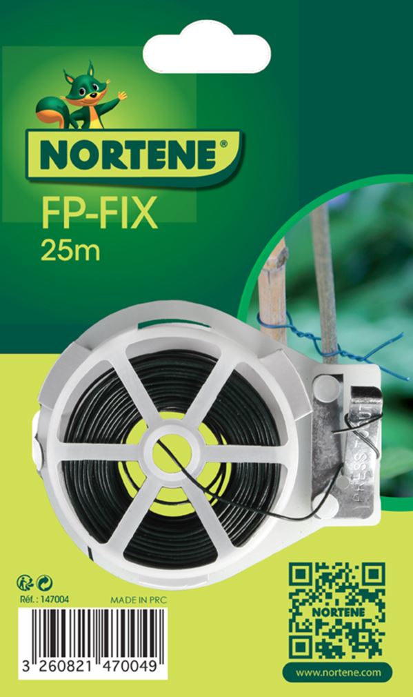 FP-FIX Fil de fer plastifié vert 25m