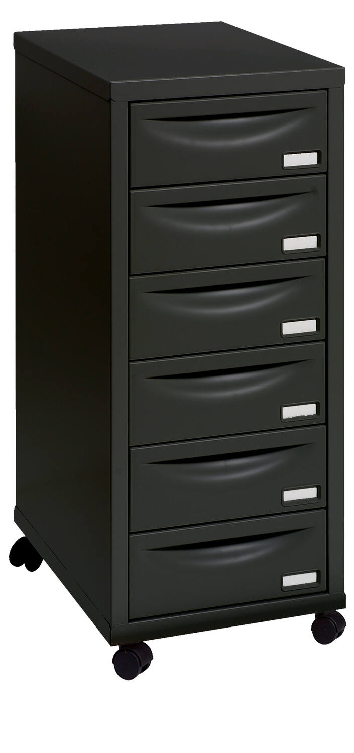 Module Brico Box 6 tiroirs sur roulettes 72x30x39cm Rouge - PIERRE HENRY