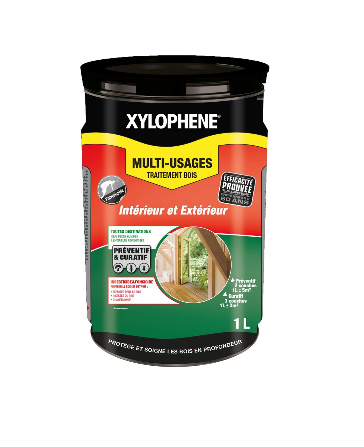 Traitement bois multi-usage intérieur/extérieur 1 L - XYLOPHENE