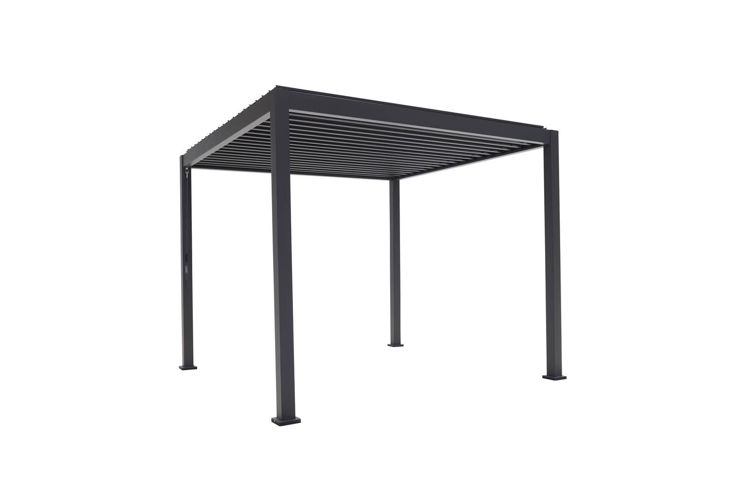 Pergola Bioclimatique Alu Caly 3x3xH2,40m gris anthracite