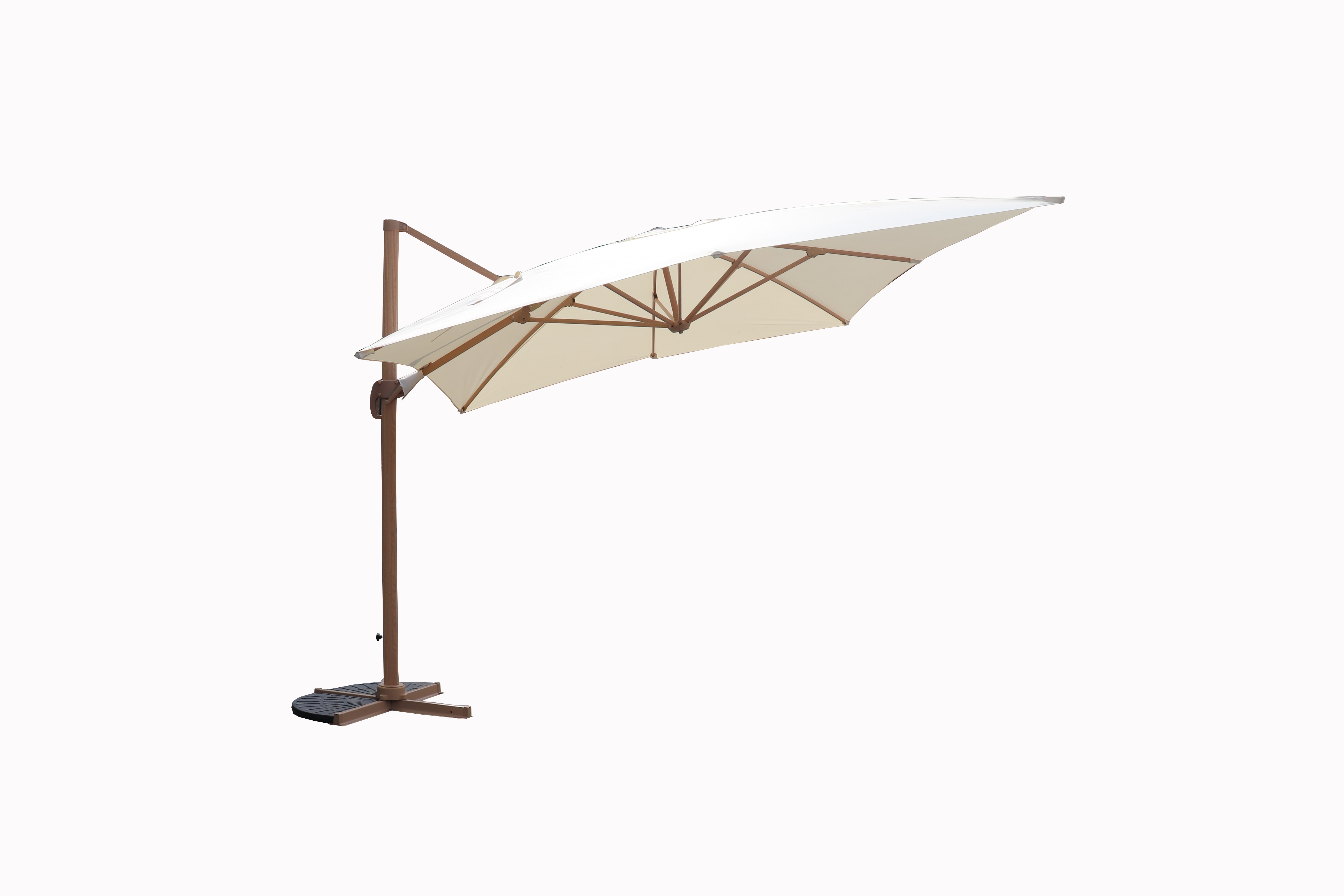 Parasol déporté Baly imitation bois 4x3m