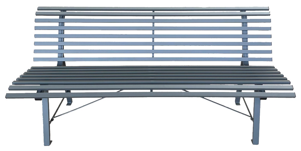 Banc de jardin AMERICA en métal coloris gris anthracite - 3 personnes