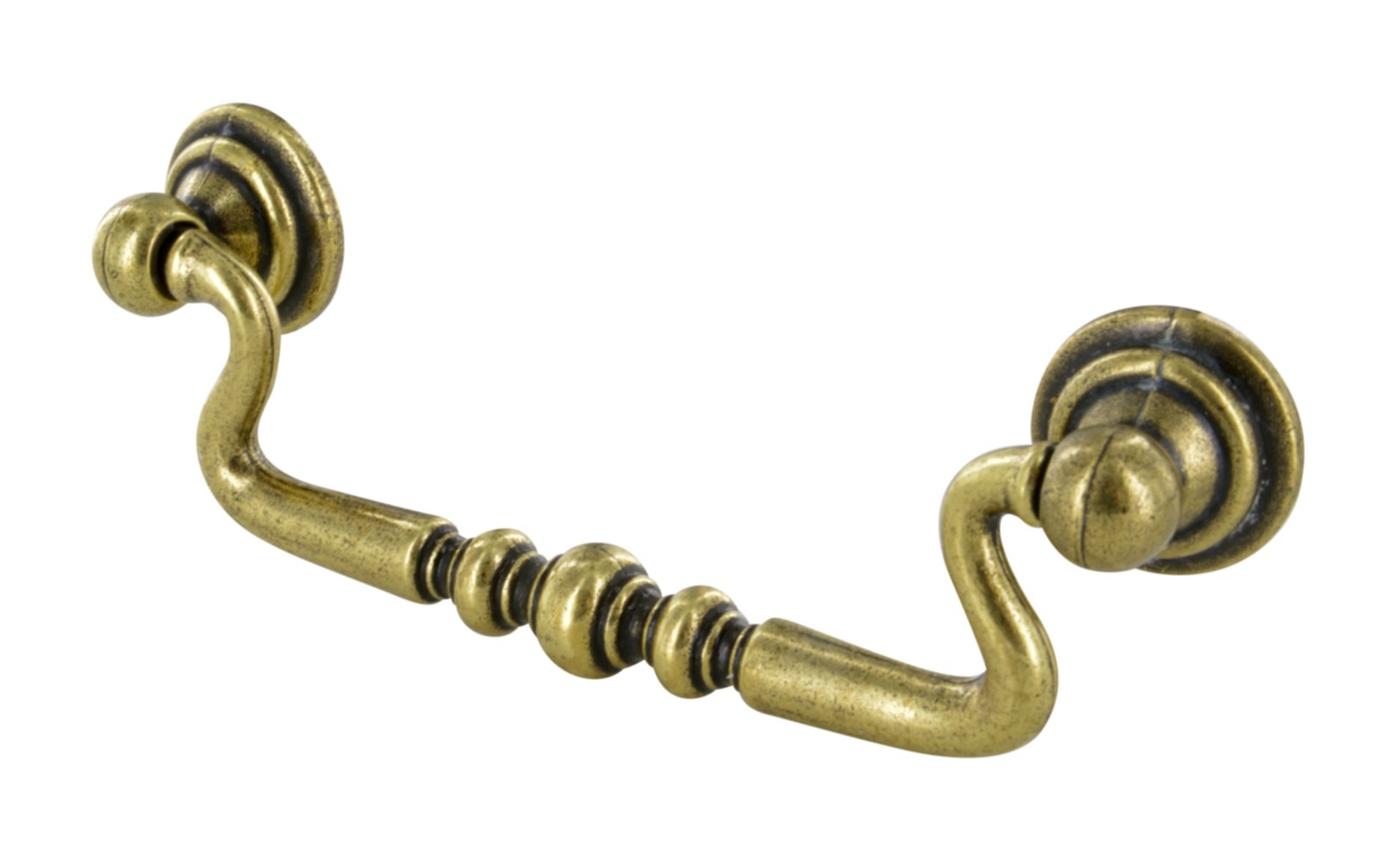 Poignée tombante L115mm entraxe 96mm zamak bronze