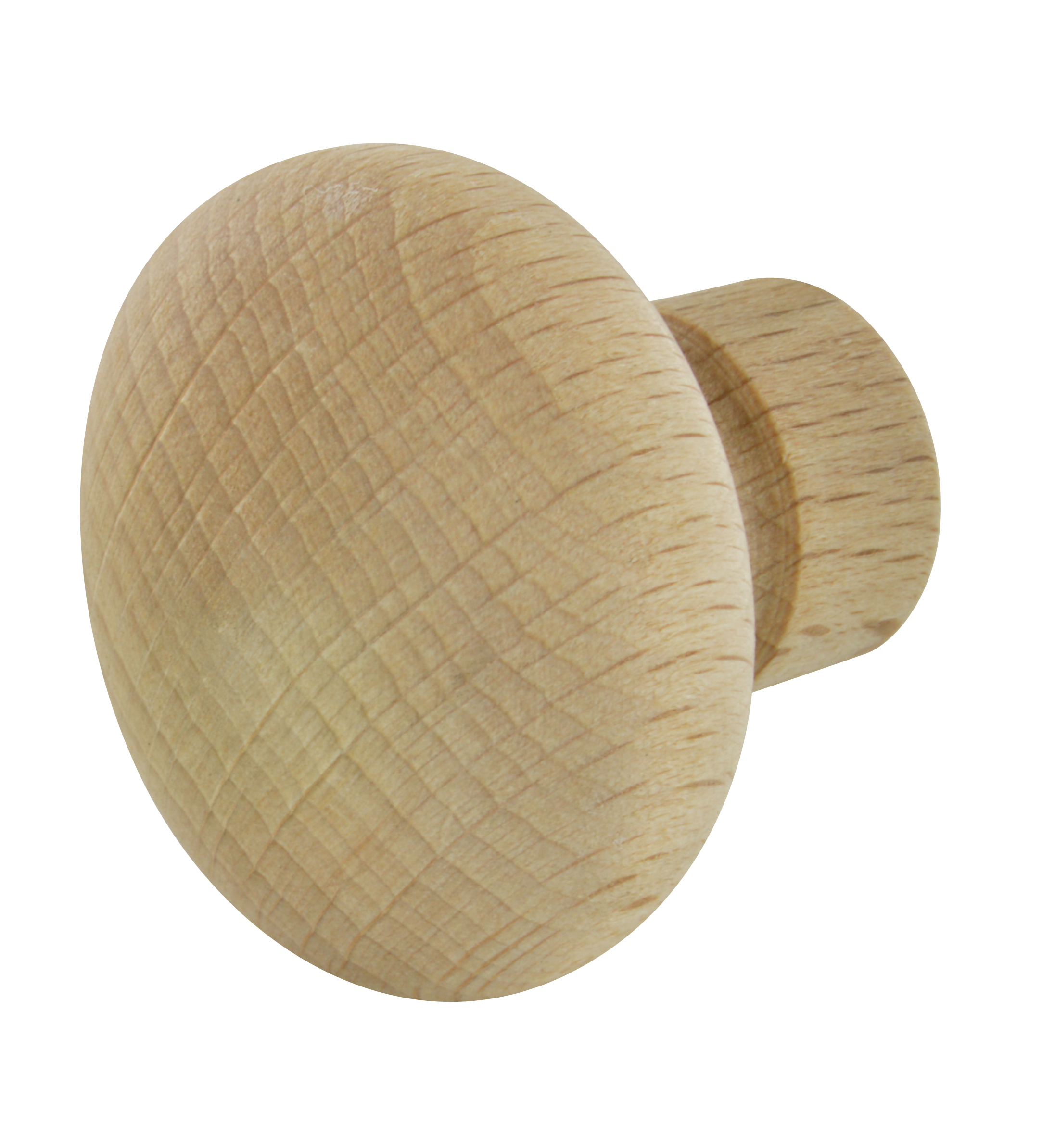Bouton rond diamètre 40 mm en hêtre poncé