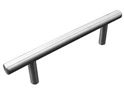 Poignée barre inox brosse longueur 207 e128