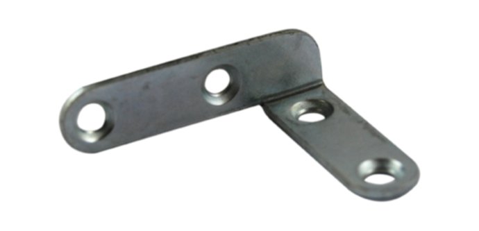 Equerre coudée droite bouts ronds 40x30x12mm