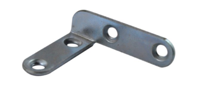 Equerre coudée gauche bouts ronds 40x30x12mm