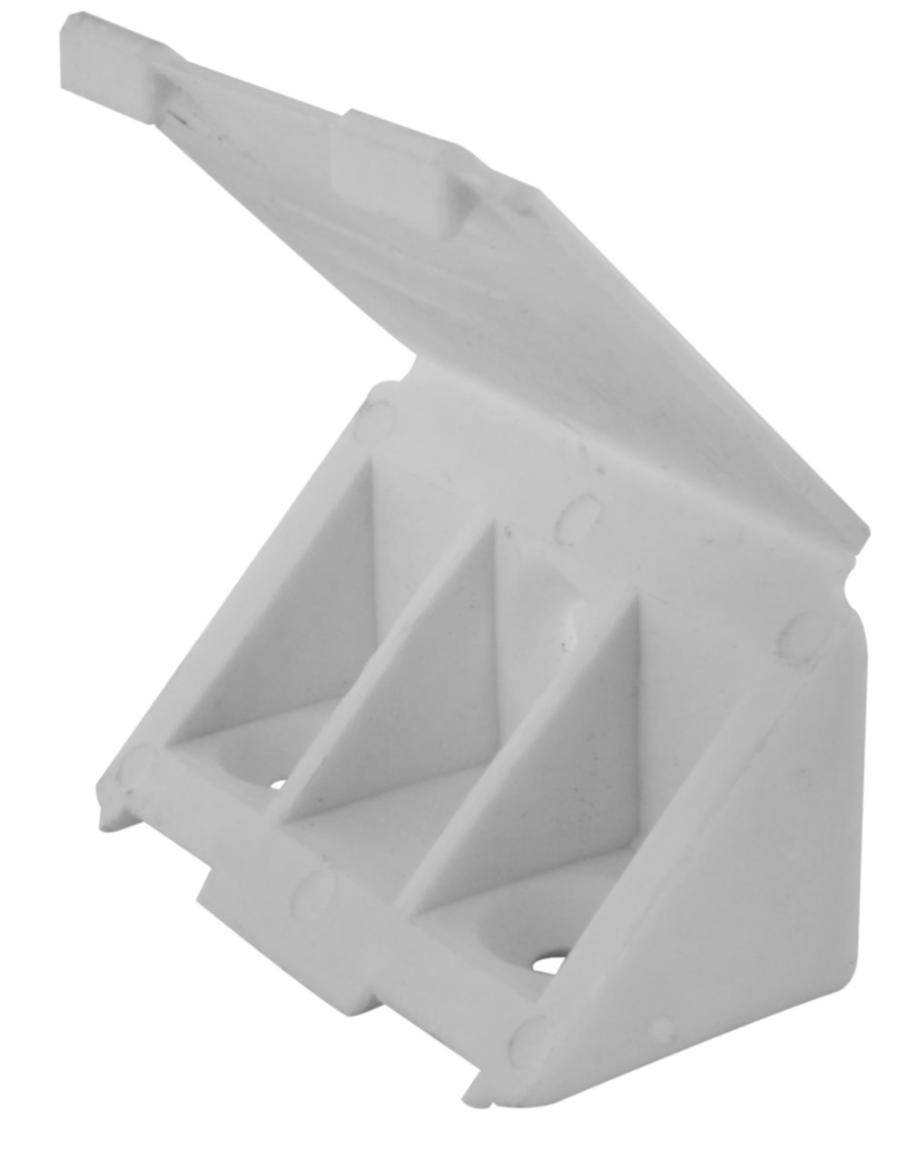 Taquet équerre large 42x23x23mm plastique blanc