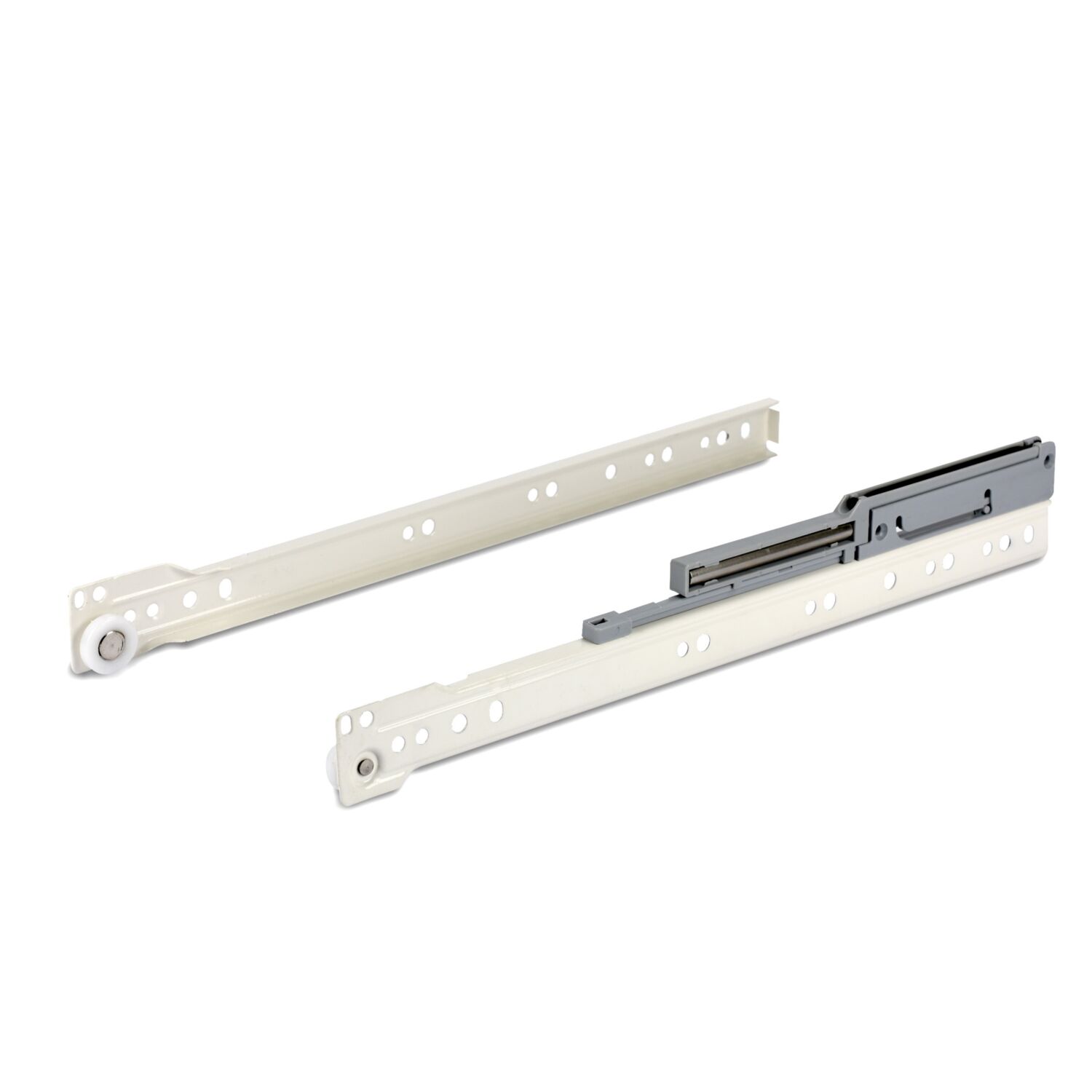 Coulisse amortisseur sous tiroir 25kg blanc L400mm