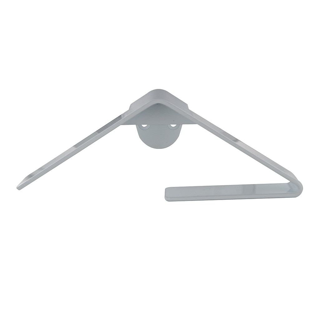 Patère anti-déformation 1 tête forme cintre à fixer. Acier blanc