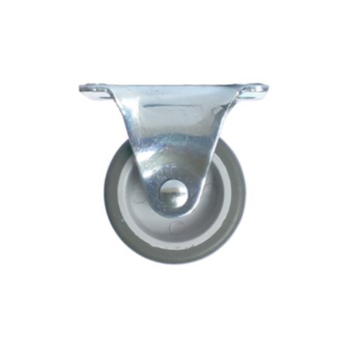 Roulette fonctionnelle fixe à platine caoutchouc gris non tâchant Ø42mm charge 15kg - CIME