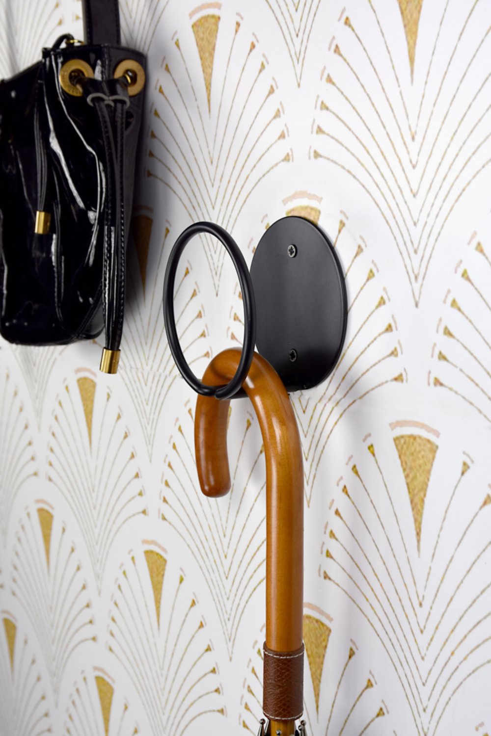 Patère filaire cercle 1 tête acier noir 58 x H100 mm - CIME