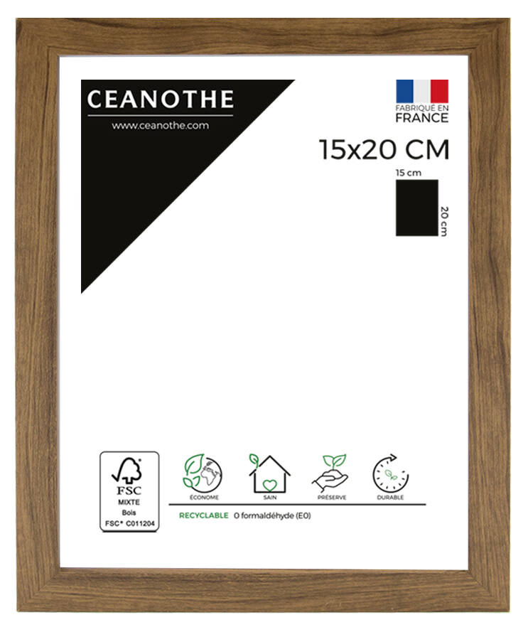 Cadre photo Precious noyer 15x20cm - CEANOTHE
